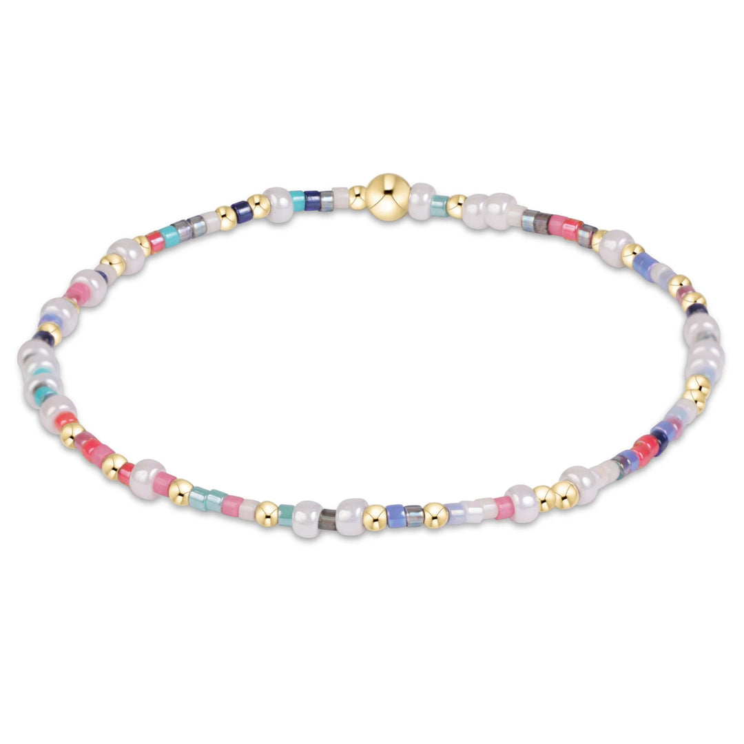randomly mixed 2mm seed beads and 2mm, 14k gold-filled beads