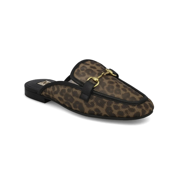 BOUQUET LEOPARD MESH LOAFER MULE