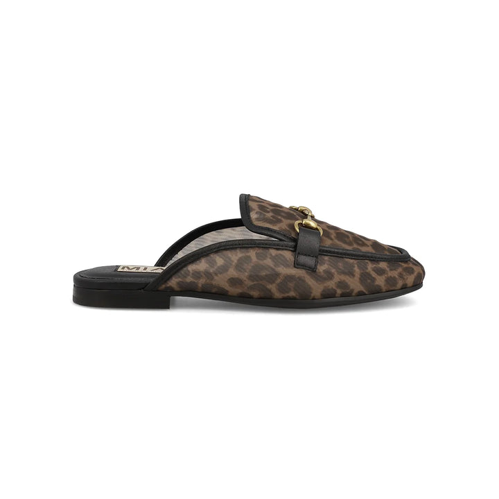 BOUQUET LEOPARD MESH LOAFER MULE