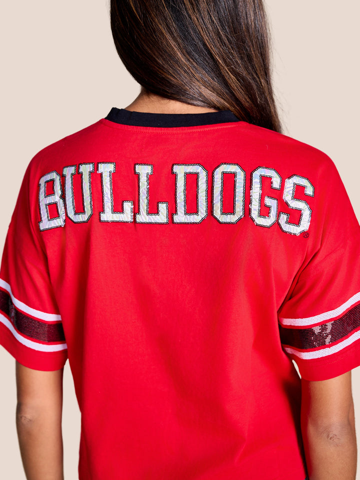 GEORGIA BLITZ SEQUIN JERSEY TEE