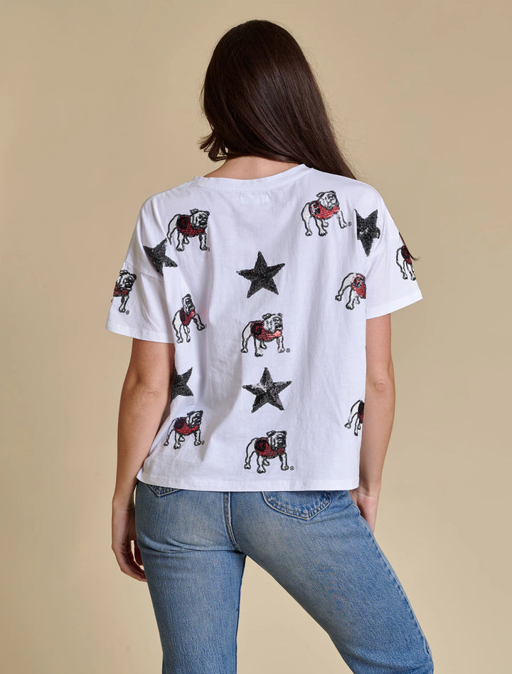 THE ALL OVER SEQUIN BOXY TEE | GEORGIA