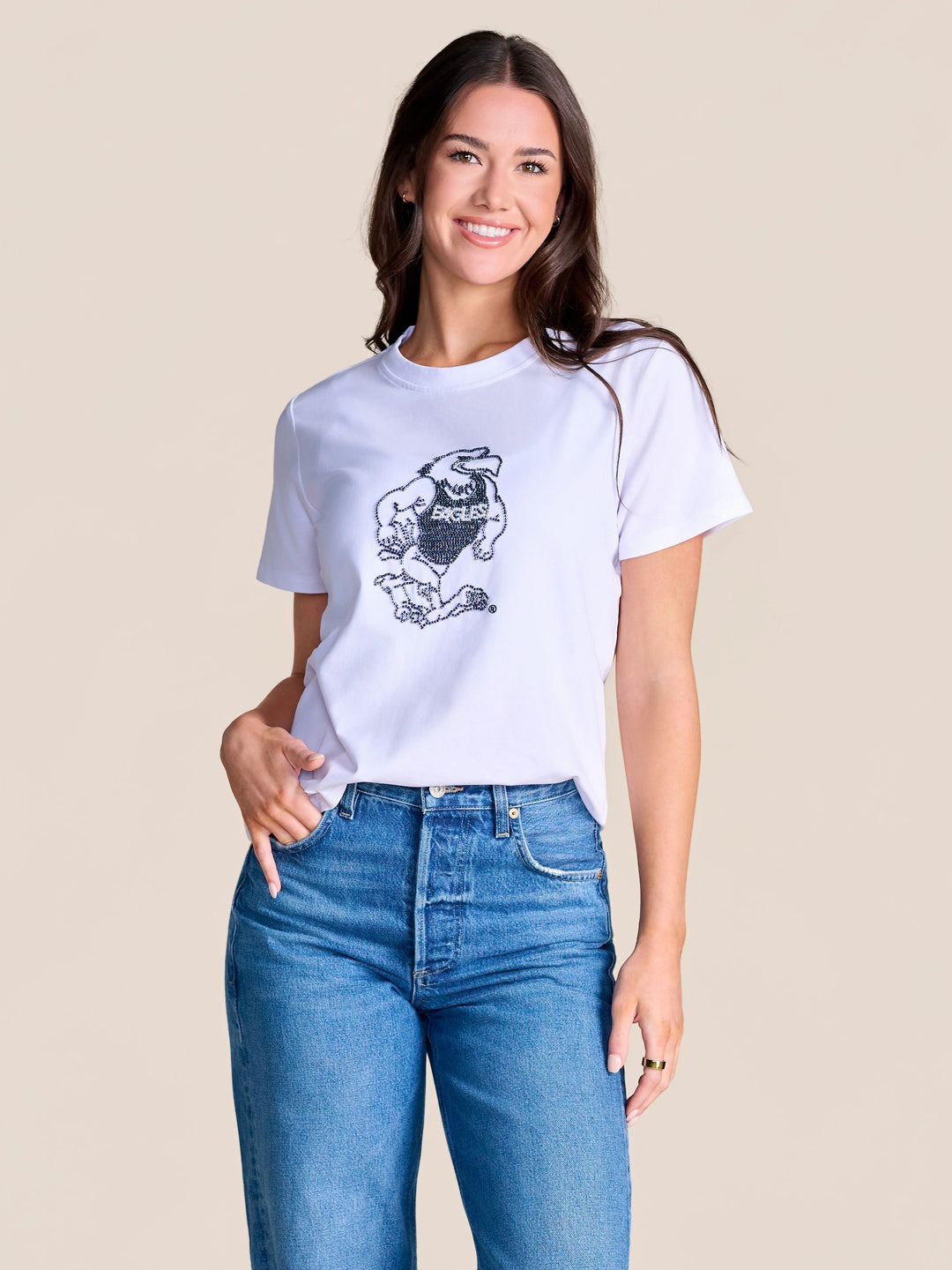 GEORGIA SOUTHERN MASCOT BEADED TEE
