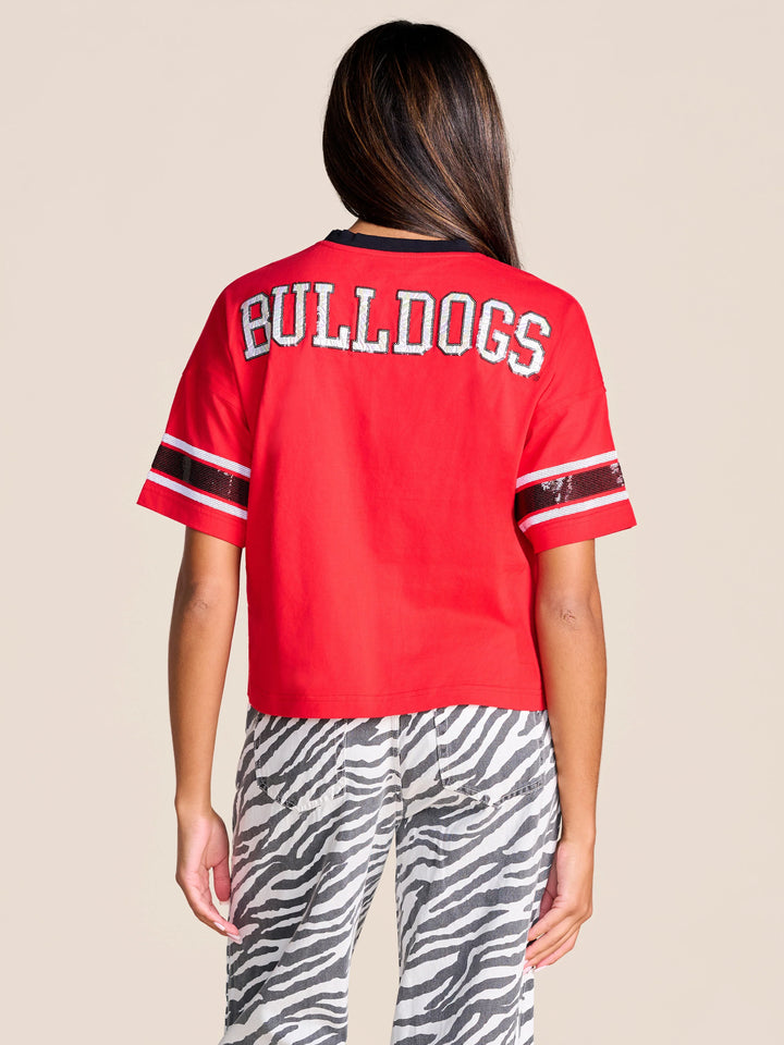 GEORGIA BLITZ SEQUIN JERSEY TEE