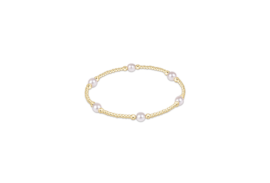 PURPOSE PEARL 5MM GOLD BRACELET