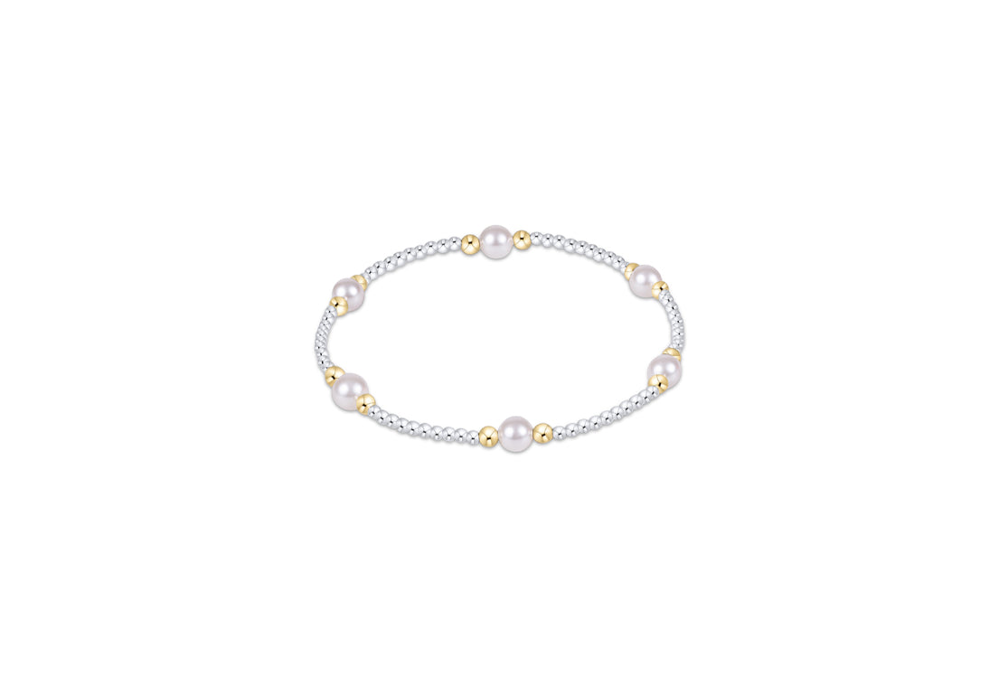 Enewton Purpose Pearl 5mm Mixed Metal Bracelet | Mixed-Metal