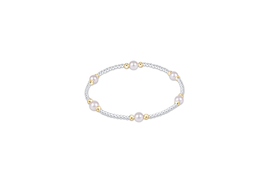 PURPOSE PEARL 5MM MIXED METAL BRACELET