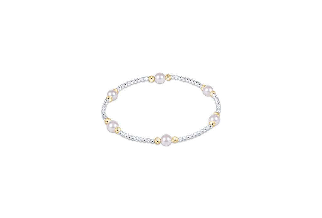 Enewton Purpose Pearl 5mm Mixed Metal Bracelet | Mixed-Metal