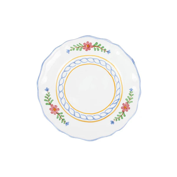 Decorative plate with floral patterns on a white background