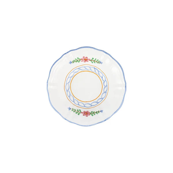 Decorative bowl with floral patterns on a white background