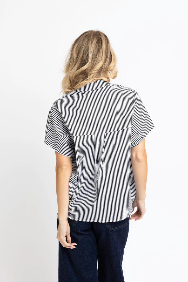 black stripe tunic top - karlie