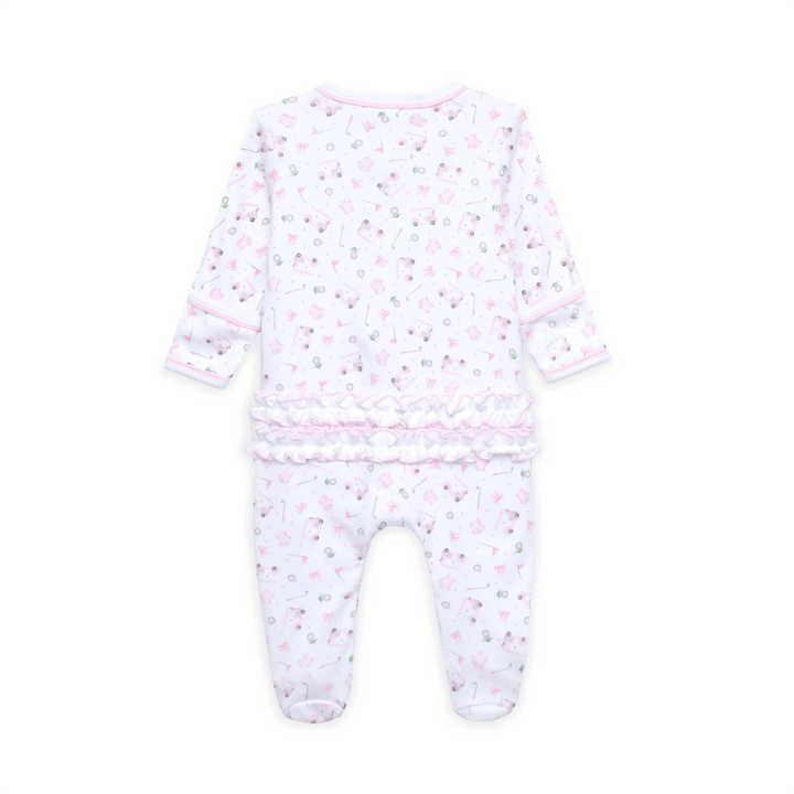 LITTLE GOLFER PINK RUFFLE ZIP FOOTIE