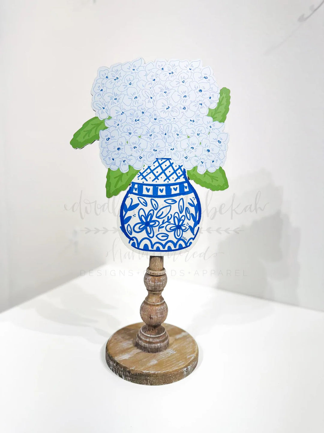 BLUE HYDRANGEA CHINOISERIE TOPPER
