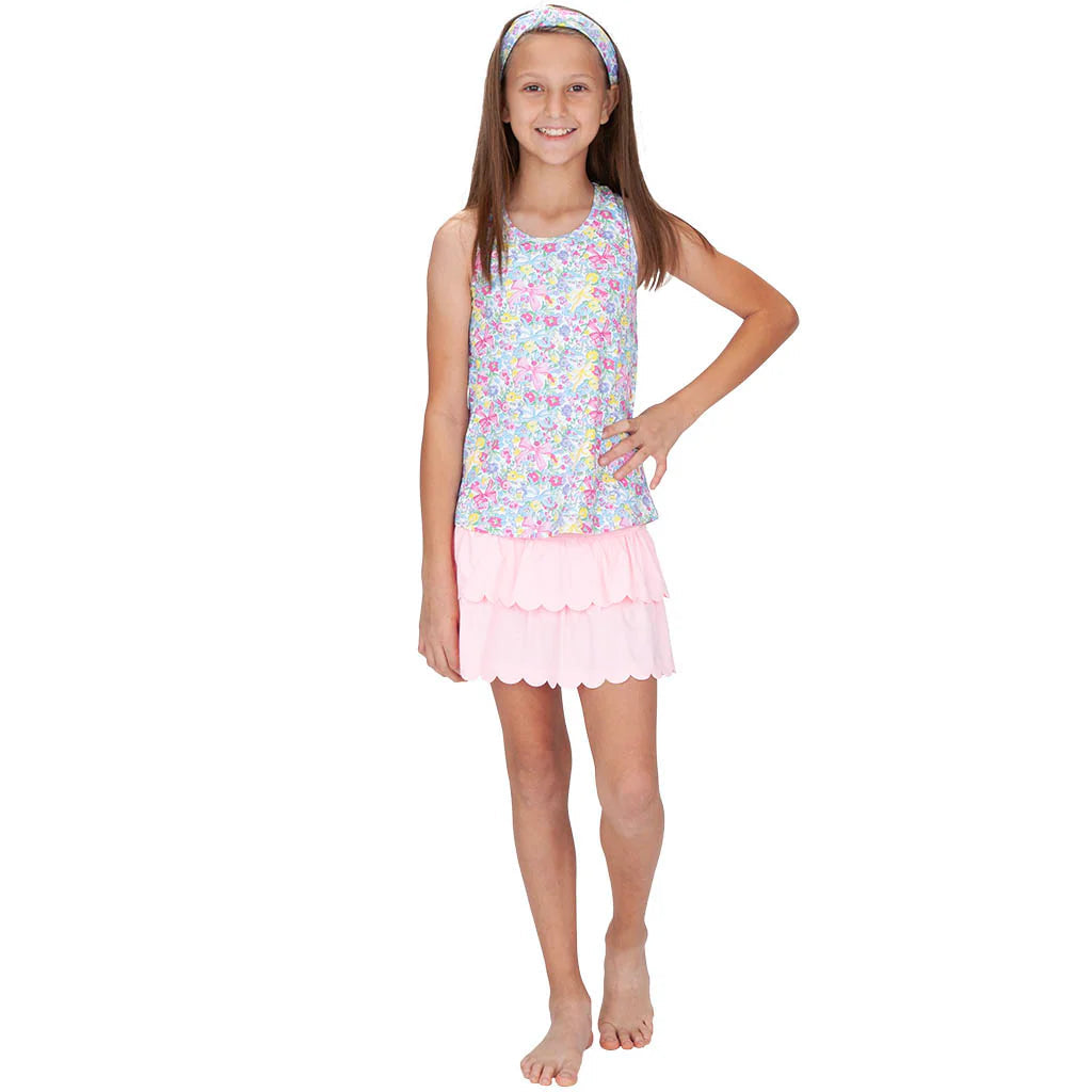 LIGHT PINK SCALLOPED SKORT