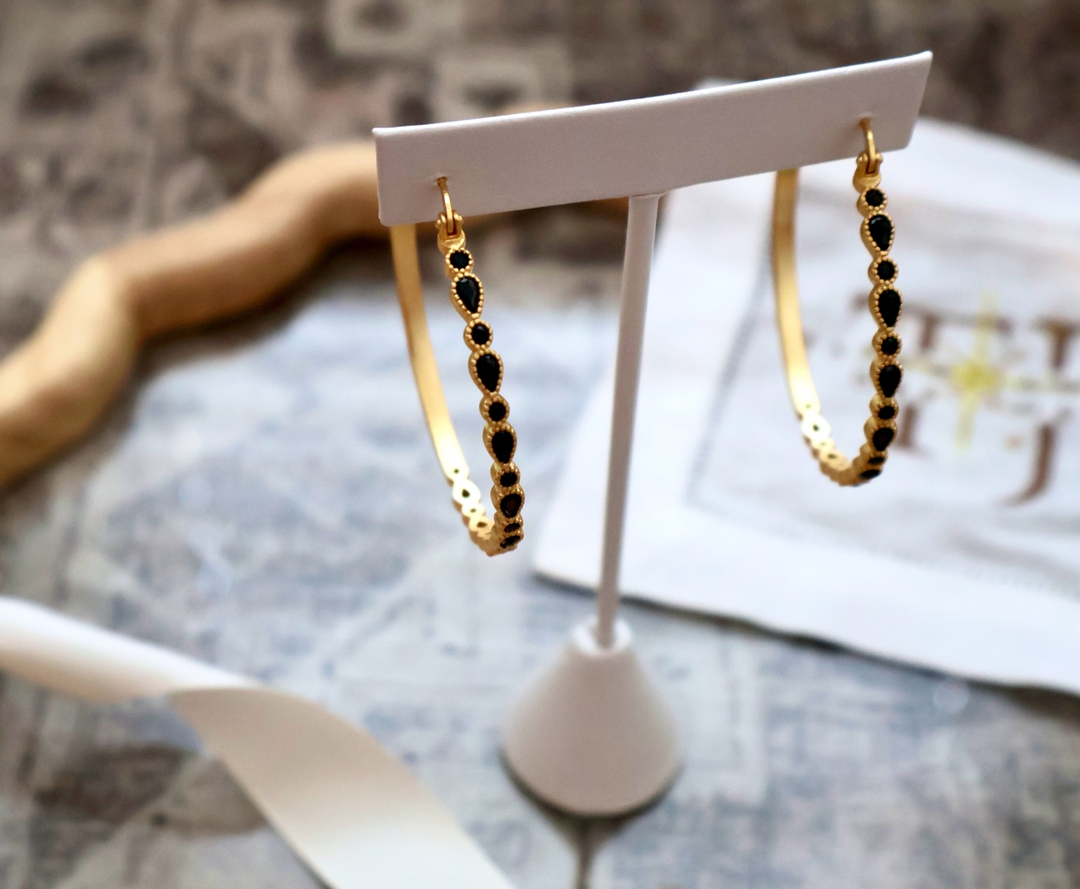 CATHERINE HOOPS BLACK