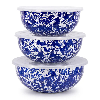 COBALT SWIRL MIXING BOWL SET