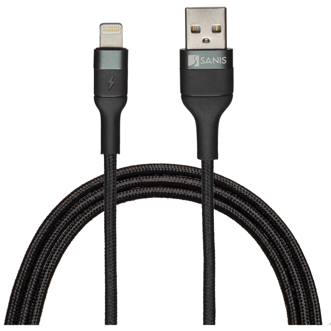 10FT BLACK NYLON BRAIDED USB TO LIGHTNING CABLE