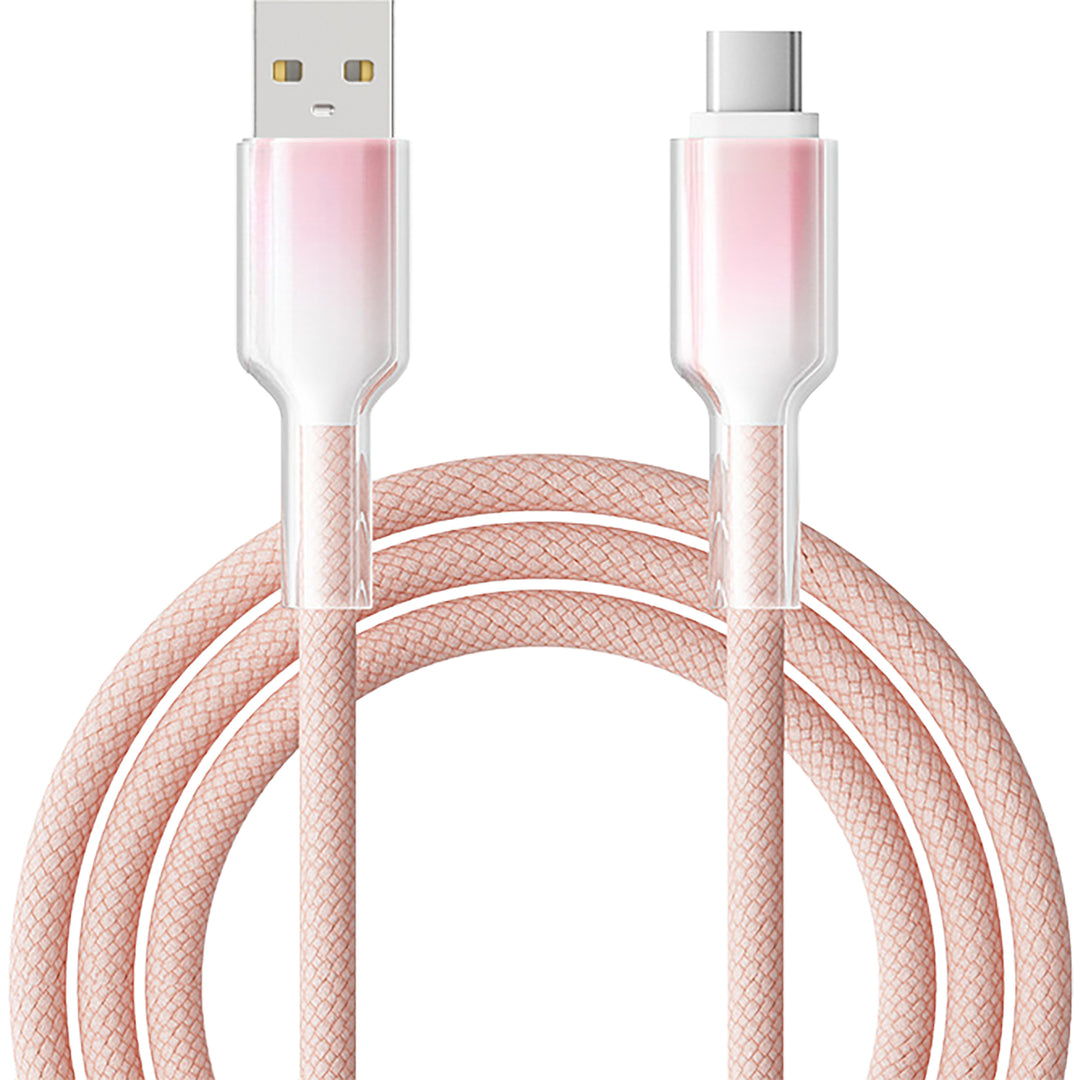 10FT PINK USB-A TO USB-C 60W FAST CHARGING CABLE