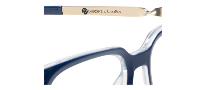 SIDEBAR - NAVY/ROSEMARY STRIPE INDIGO READING GLASSES