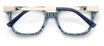 SIDEBAR - NAVY/ROSEMARY STRIPE INDIGO READING GLASSES