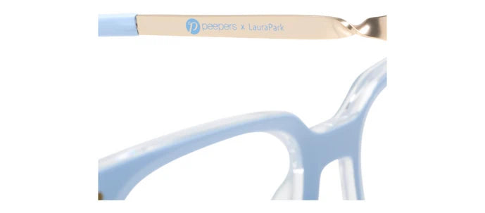SIDEBAR - LIGHT BLUE/ROSEMARY STRIPE LAVENDER READING GLASSES