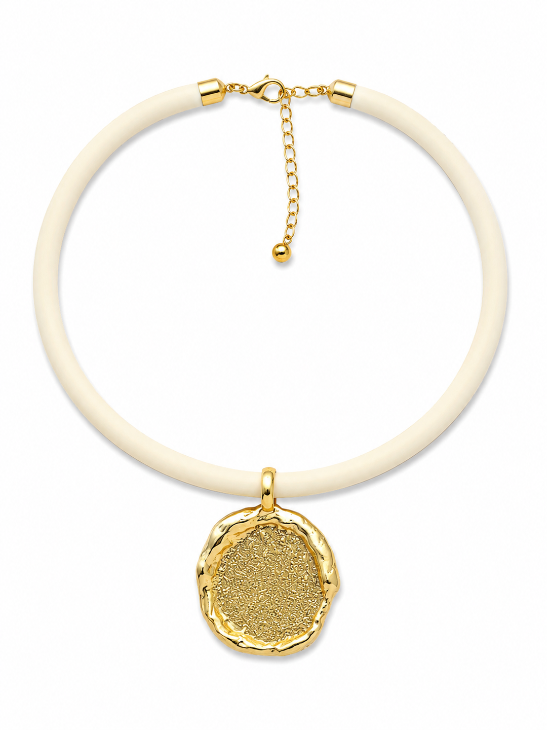 IVORY STAMPED PENDANT NECKLACE