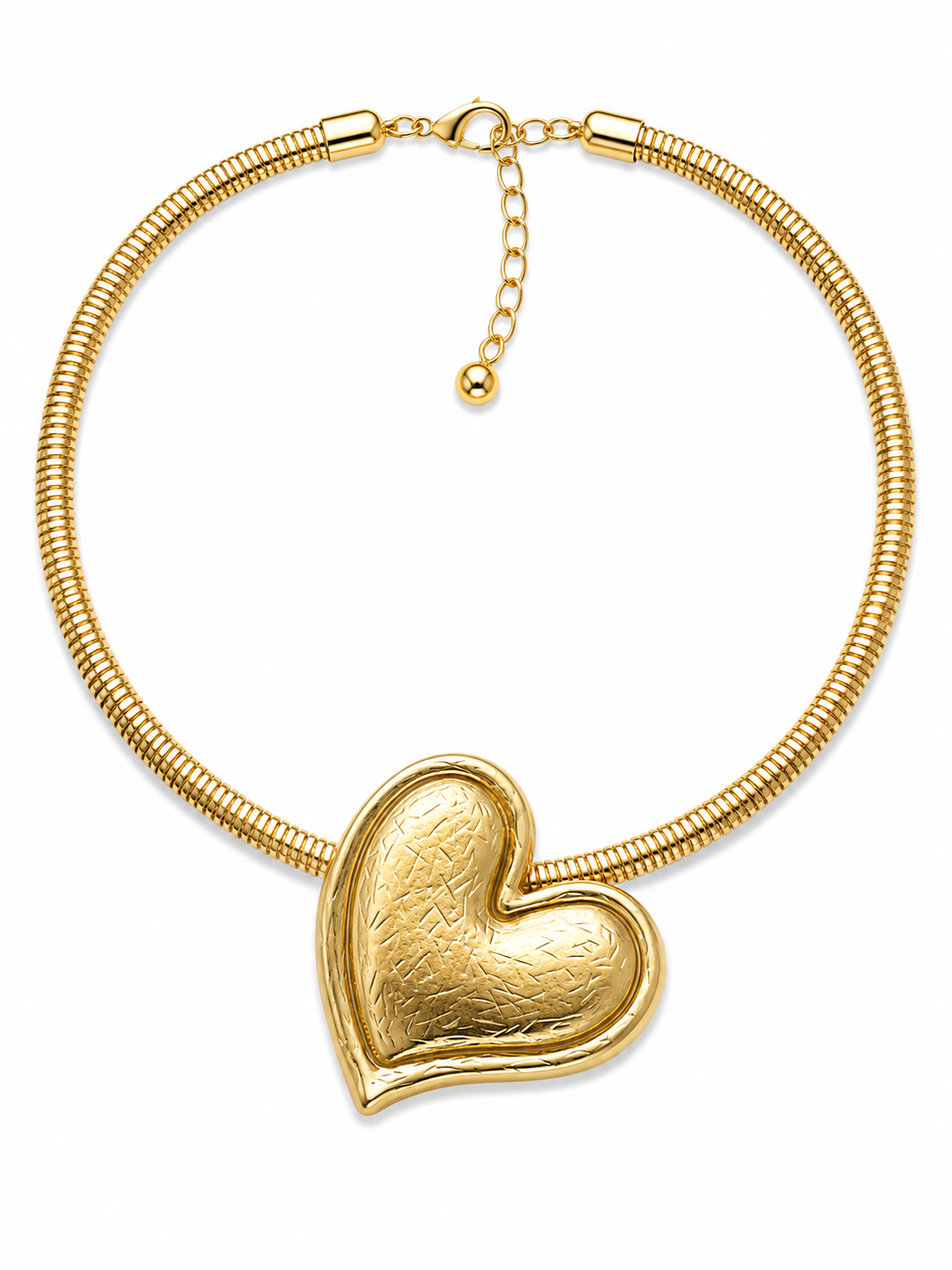 GOLD VINTAGE HEART CHOKER