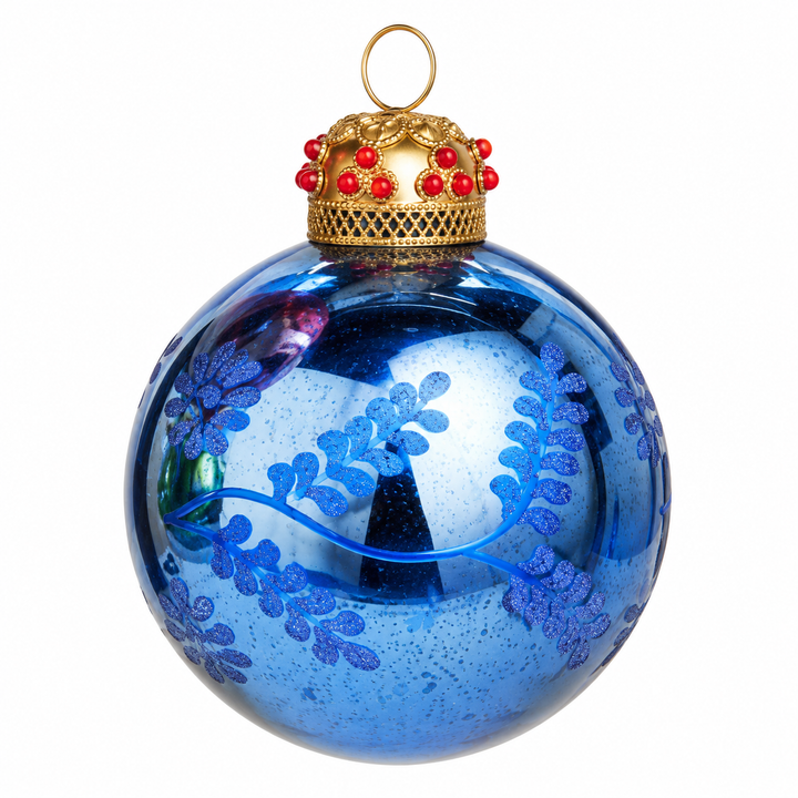 4.5" MERCURY GLASS BALL ORNAMENTS
