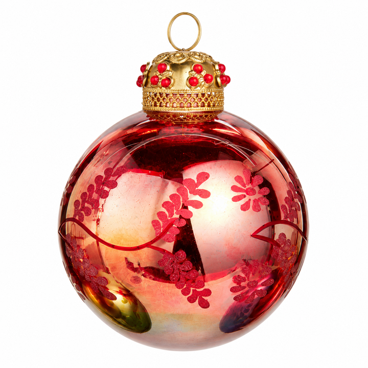 4.5" MERCURY GLASS BALL ORNAMENTS