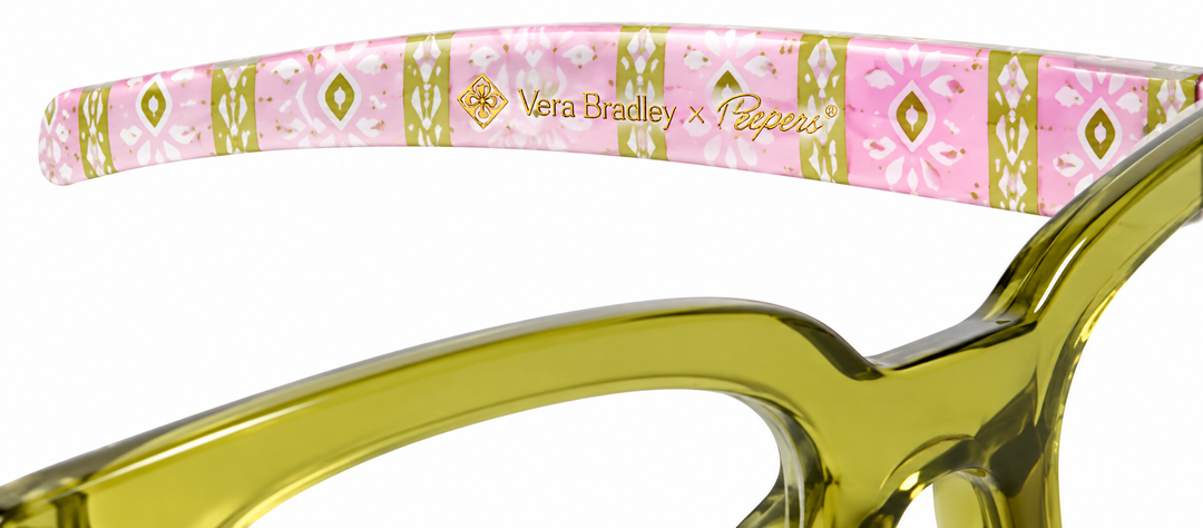 TO THE MAX - GREEN/ROSEMARY STRIPE PINK READING GLASSES