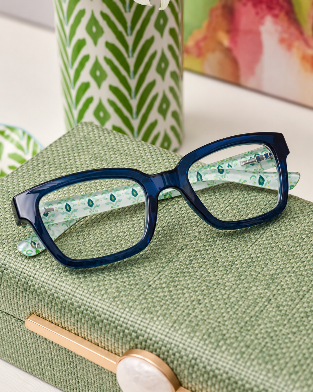 SIREN - DEEP BLUE/ROSEMARY WHITE READING GLASSES
