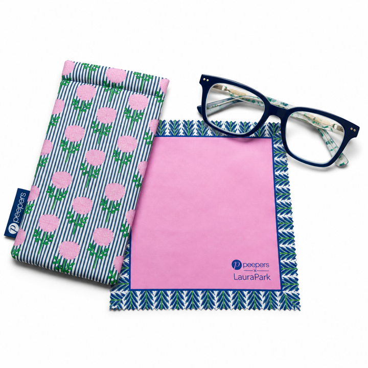 SIDEBAR - NAVY/ROSEMARY STRIPE INDIGO READING GLASSES
