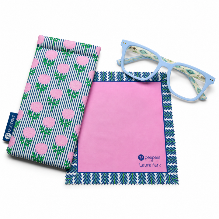 SIDEBAR - LIGHT BLUE/ROSEMARY STRIPE LAVENDER READING GLASSES