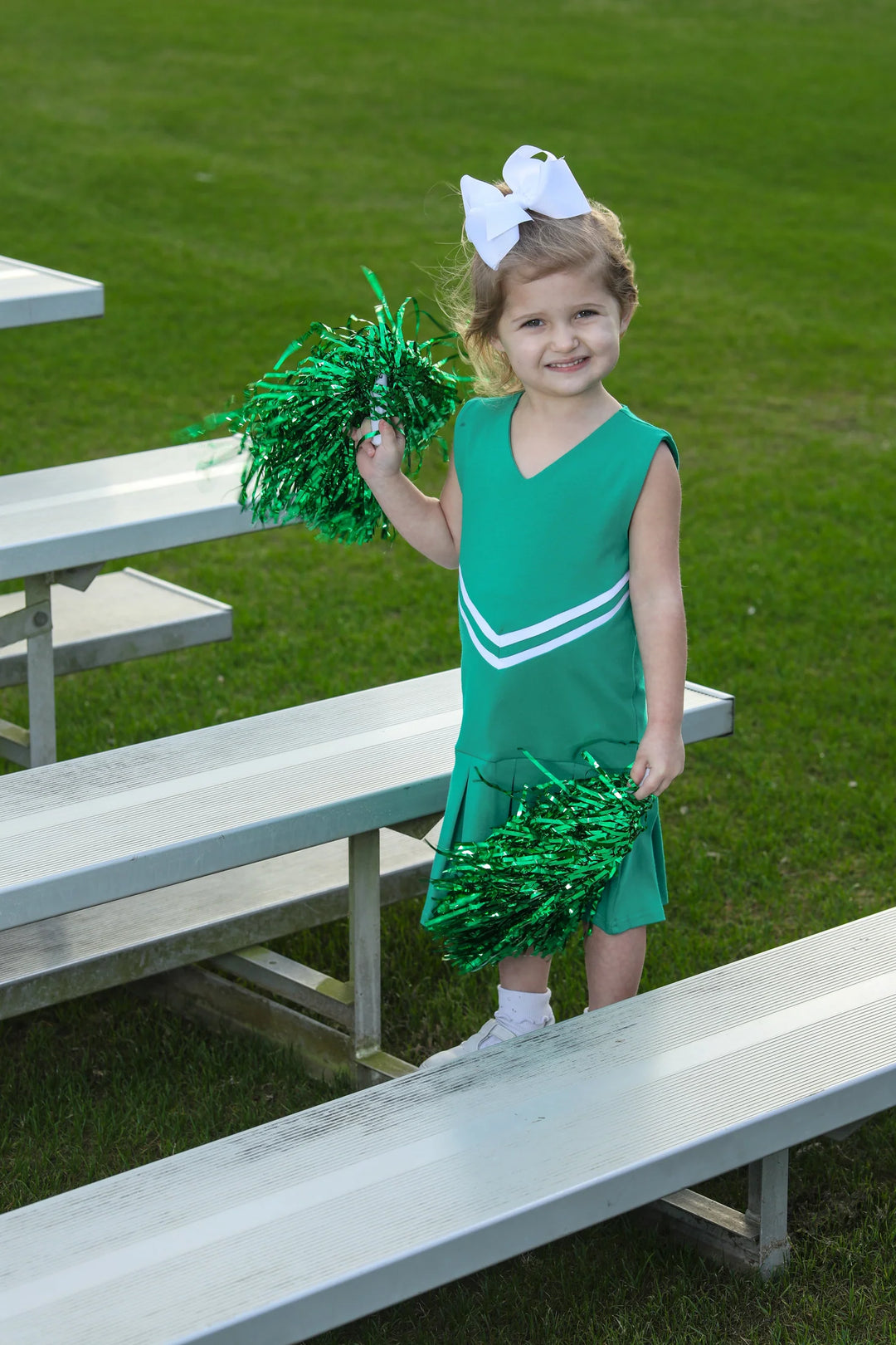 GREEN KNIT CHEER UNIFORM DRESS