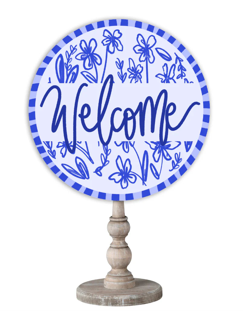 WELCOME CHINOISERIE FLORAL TOPPER