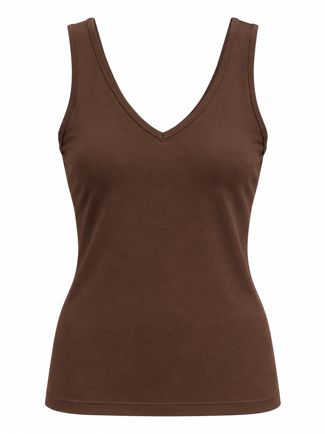 COFFEE REVERSIBLE VNECK &amp; SCOOP NECK SEAMLESS TANK