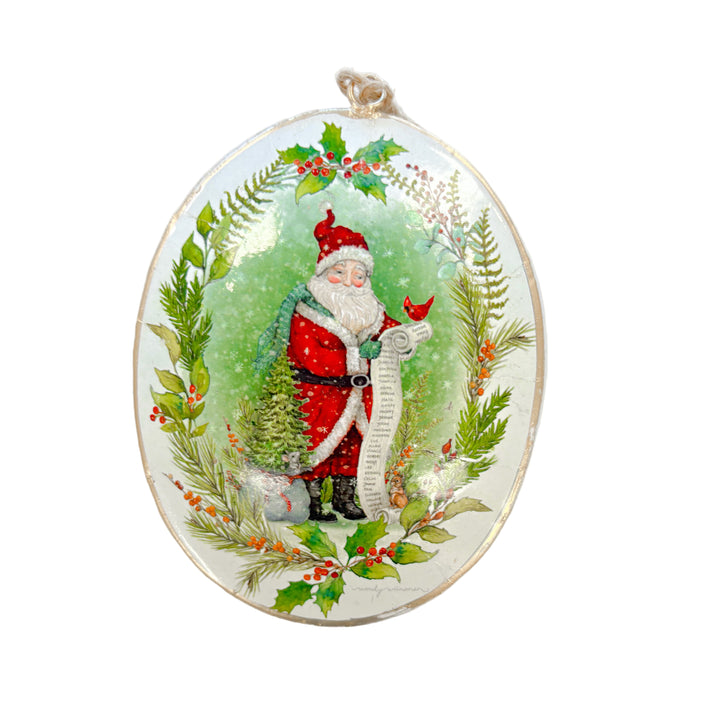 Vintage Santa Scene Ornament – Classic Christmas Ornament | Walker Boutique