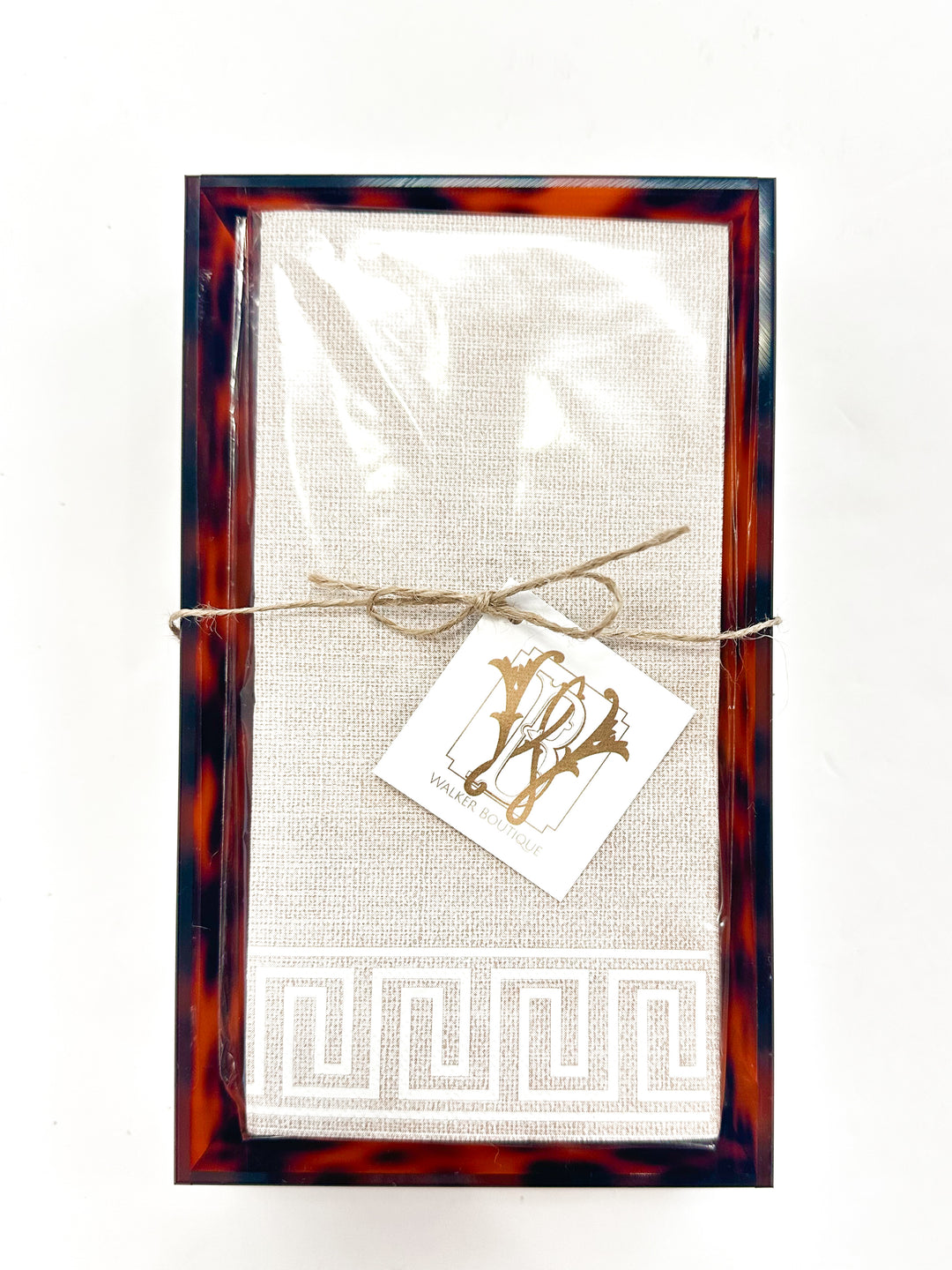 Tortoise Guest Towel Holder Set – Elegant Bathroom or Powder Room Accessory