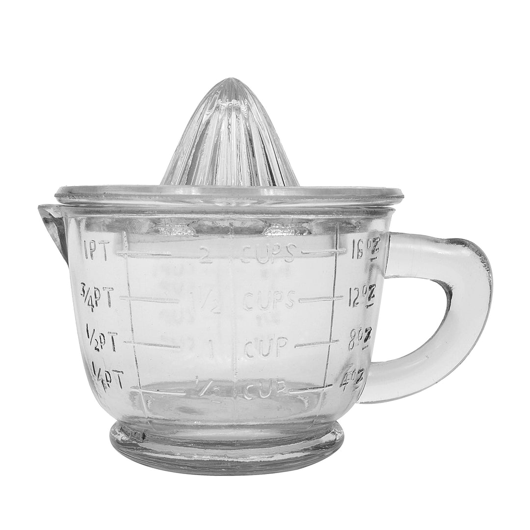 PRESSED GLASS JUICER & MEASURING CUP SET