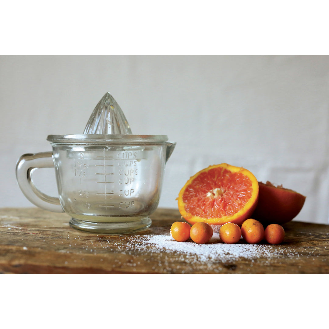 PRESSED GLASS JUICER & MEASURING CUP SET