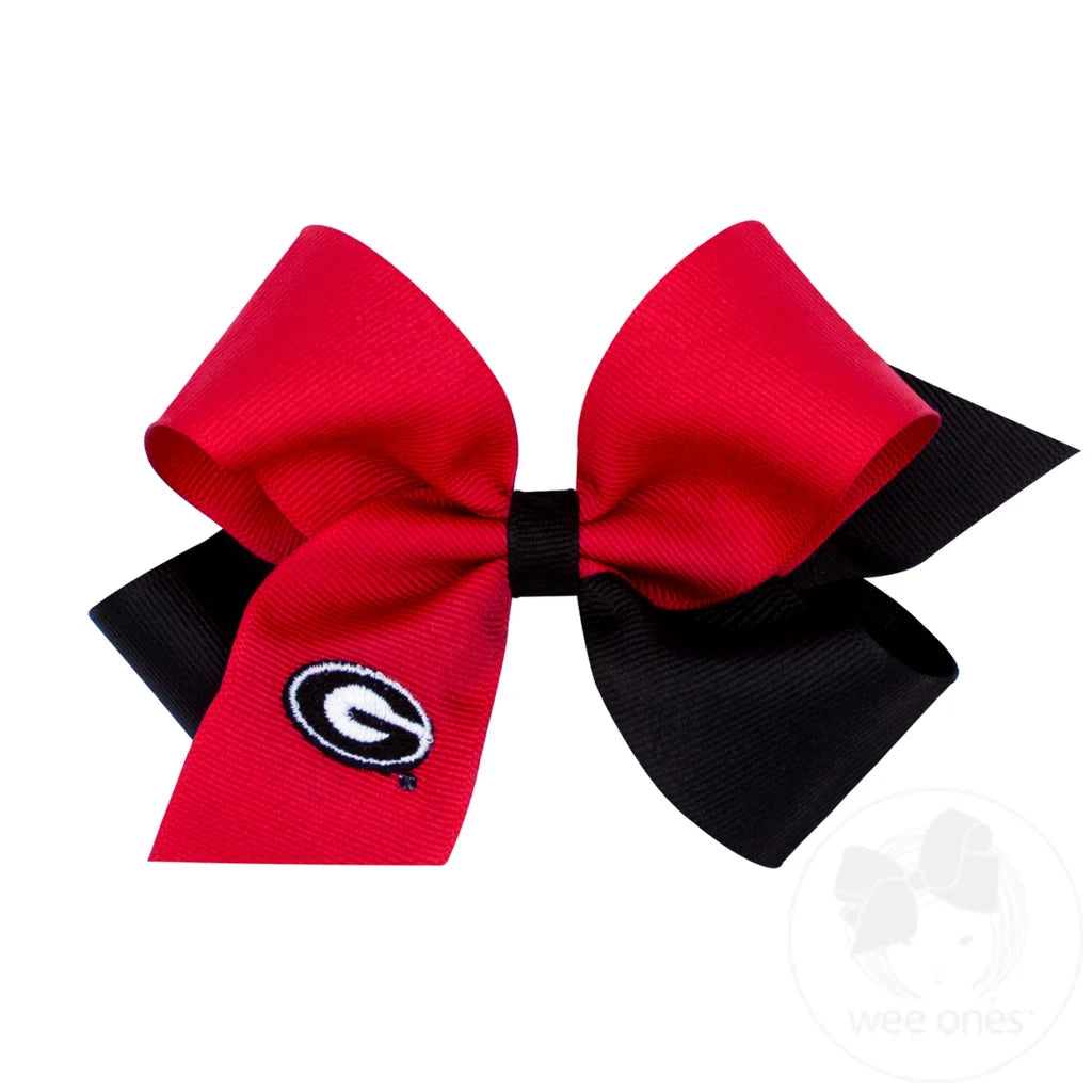 GEORGIA TWO-TONE EMBROIDERED BOW
