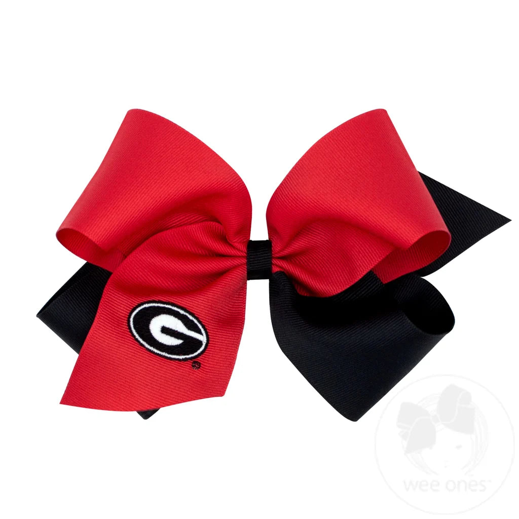 GEORGIA TWO-TONE EMBROIDERED BOW