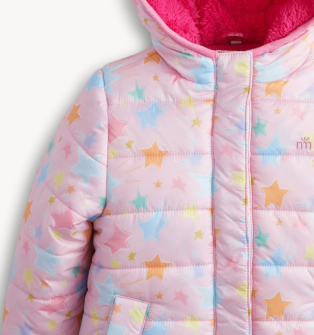 PINK STARS PUFFER JACKET