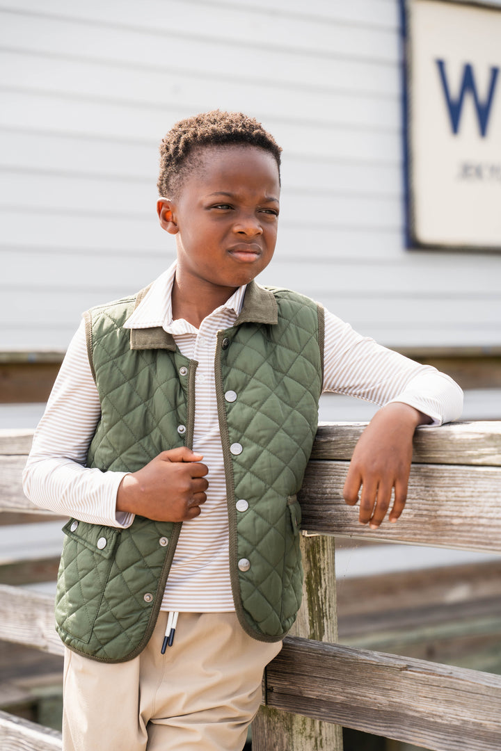 GREEN DERBY QUILTED VEST