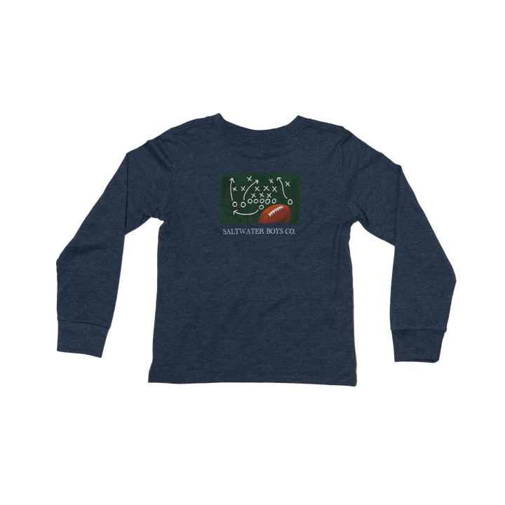 HEATHER BLUE PLAYBOOK LONG SLEEVE GRAPHIC TEE
