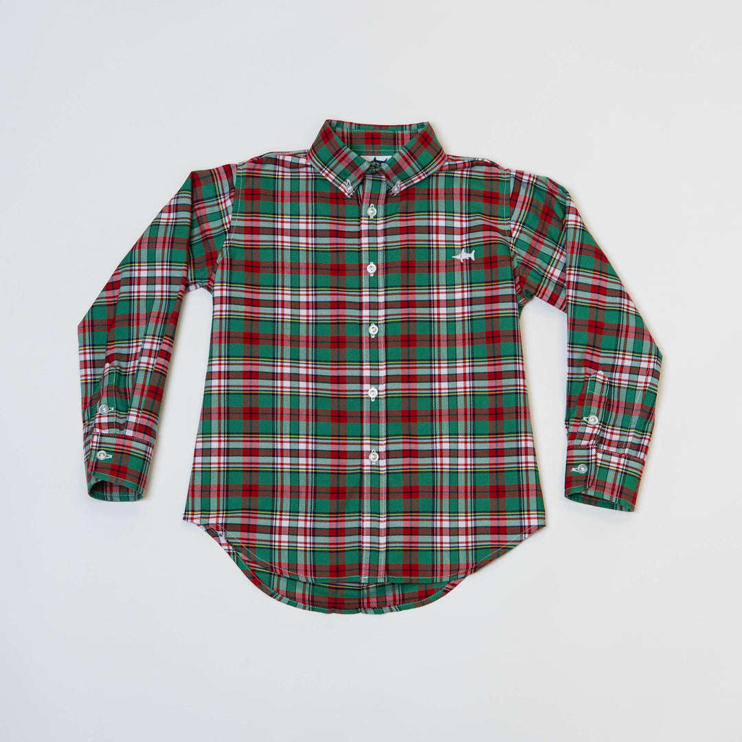 Green Plaid Carter Oxford Shirt