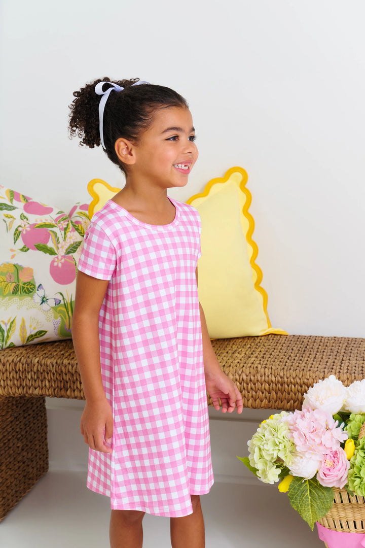 HAMPTONS HOT PINK GINGHAM POLLY PLAY DRESS