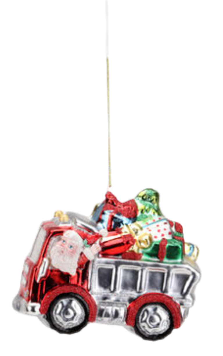 SANTA CONSTRUCTION ORNAMENT