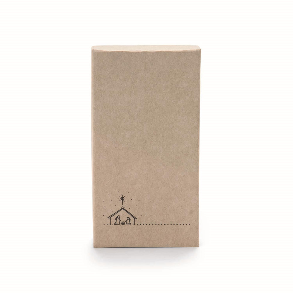 Kraft paper gift box with a minimalist design on a white background