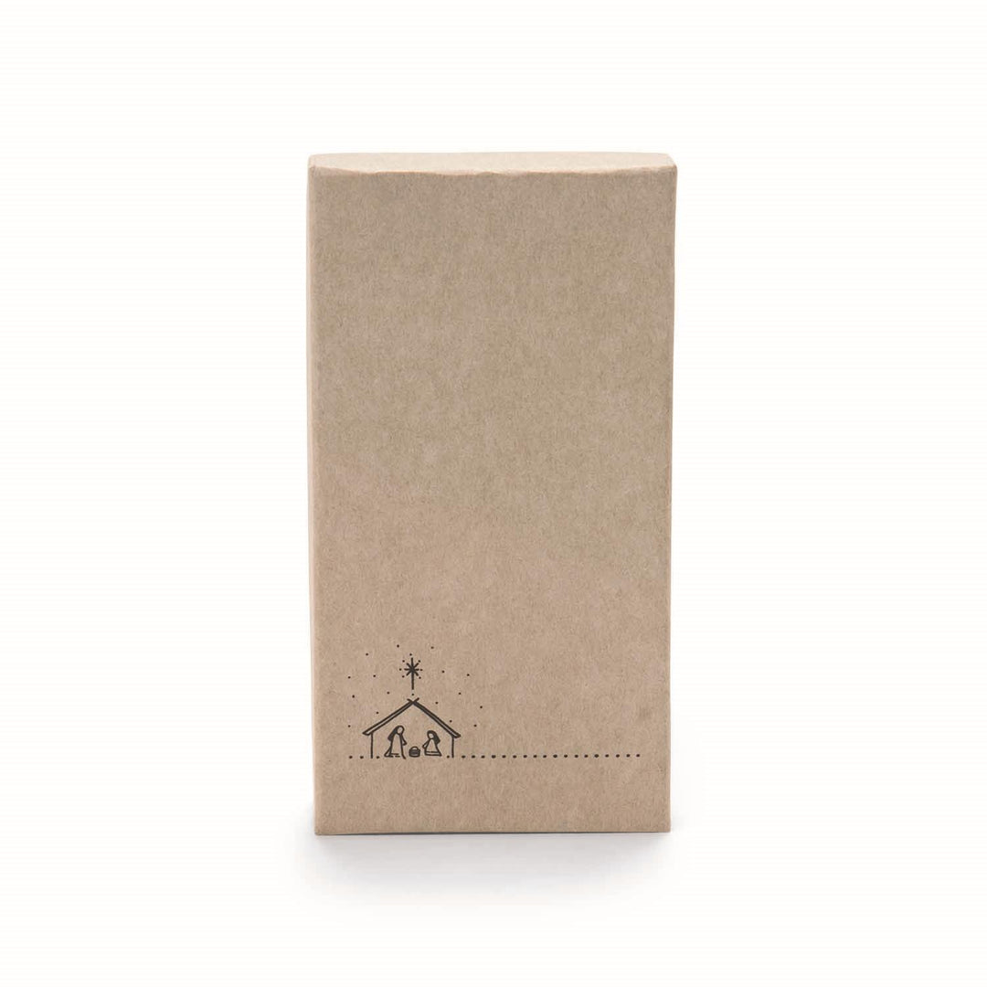 Kraft paper gift box with a minimalist design on a white background