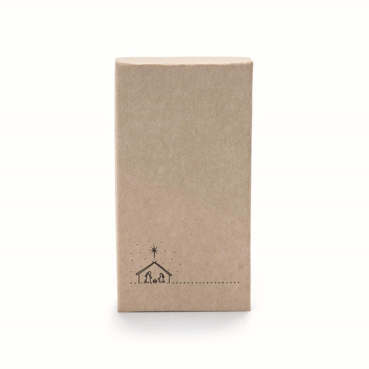 Kraft paper gift box with a minimalist design on a white background